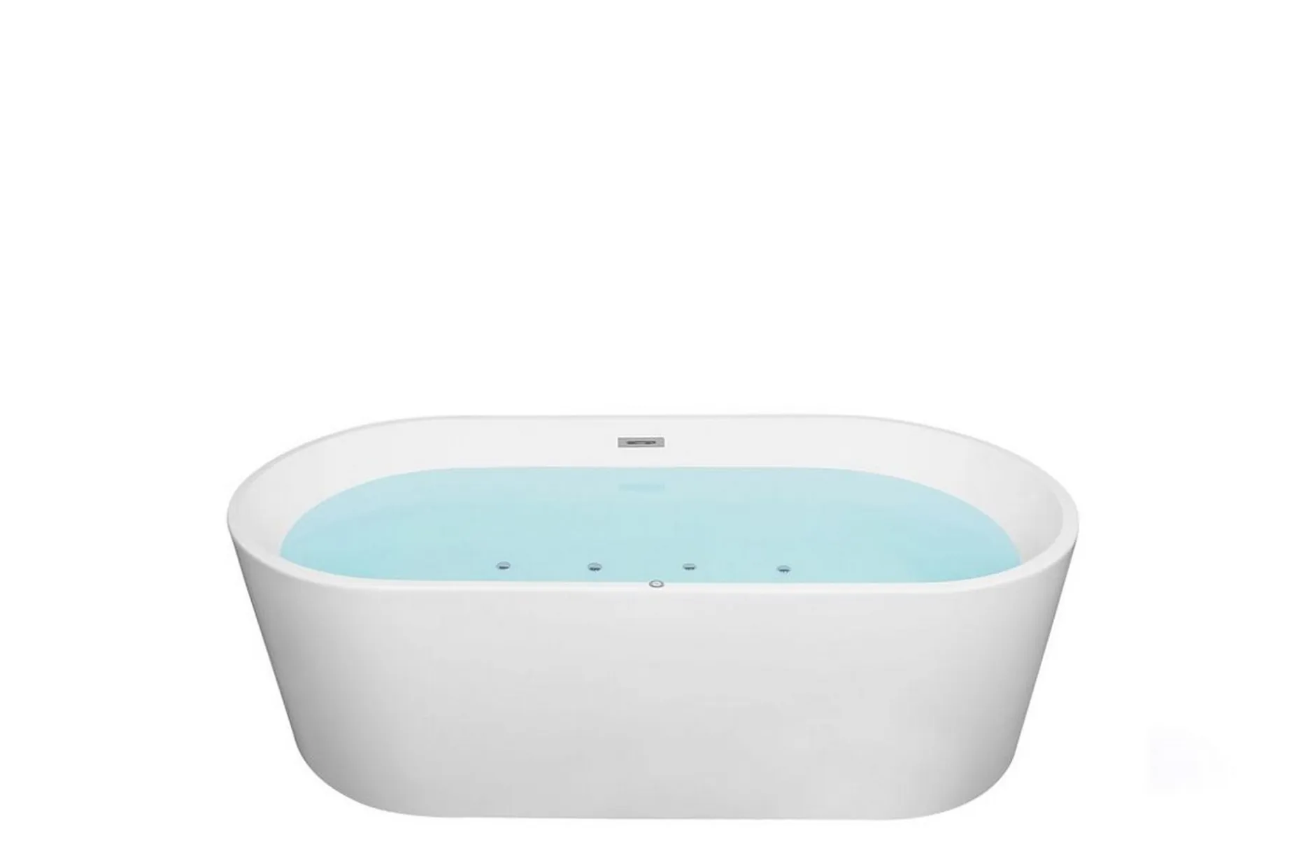 Badekar Frittstående med LED 170 cm Hvit HAVANA
