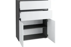 Baderomsskap Wisla 76x35x98 cm, Antrasitt/Hvit