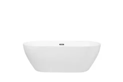 Badkar frittstående 150 cm hvit CARRERA