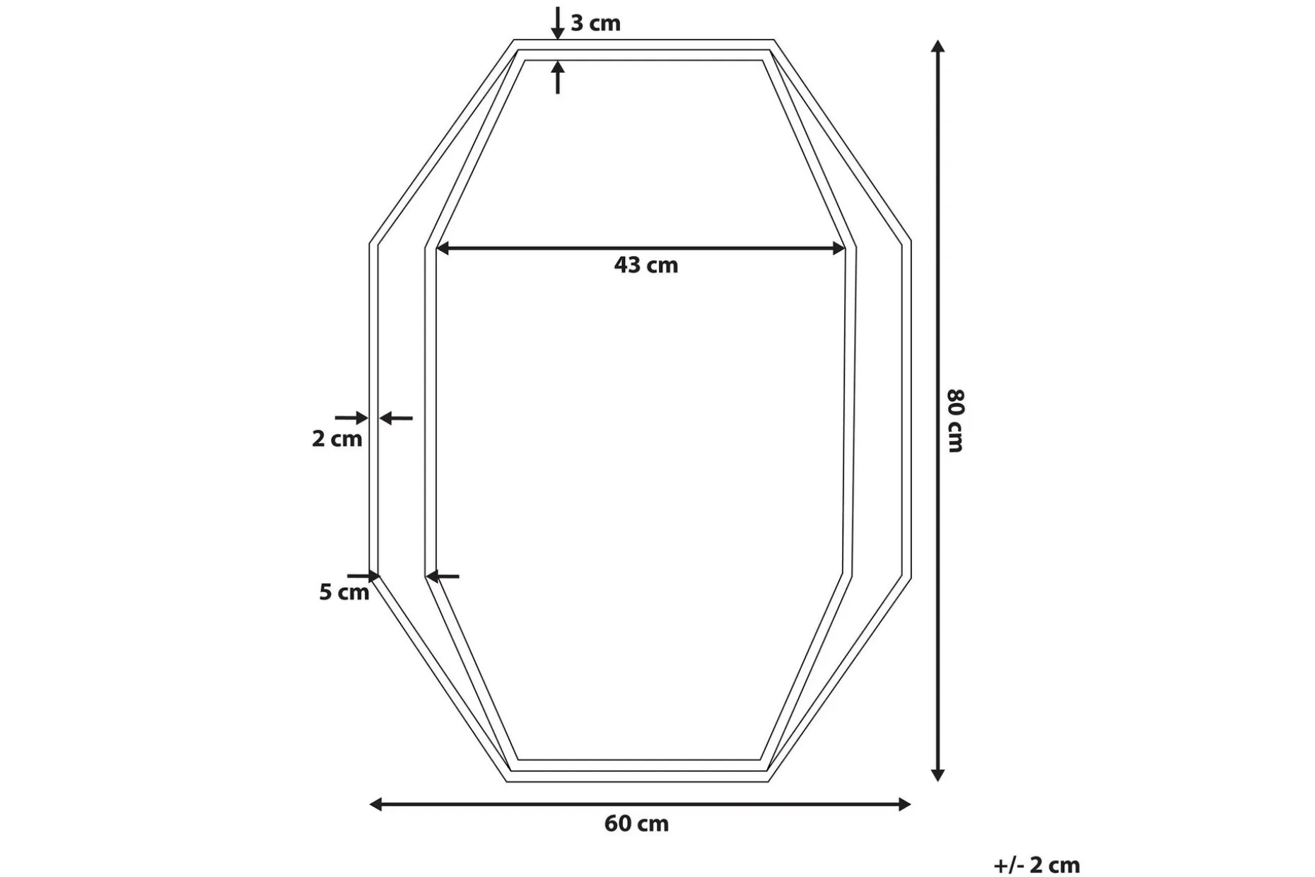 Bagron Speil 80x60 cm
