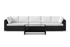 Bahamas utesofa 5-seters med bord og hylle