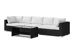 Bahamas utesofa 5-seters med bord og hylle