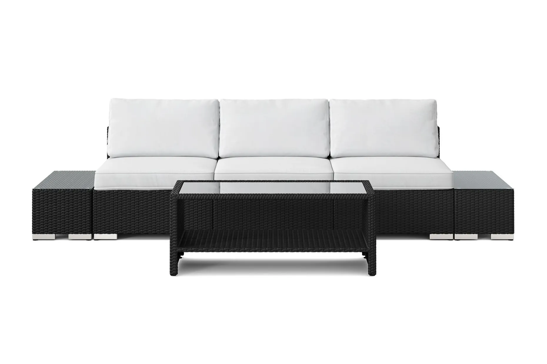 Bahamas utesofa 3-seters med bord med hylle