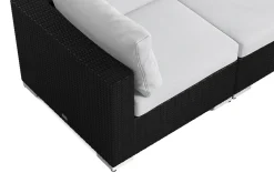 Bahamas utesofa 3-seters med bord og hylle