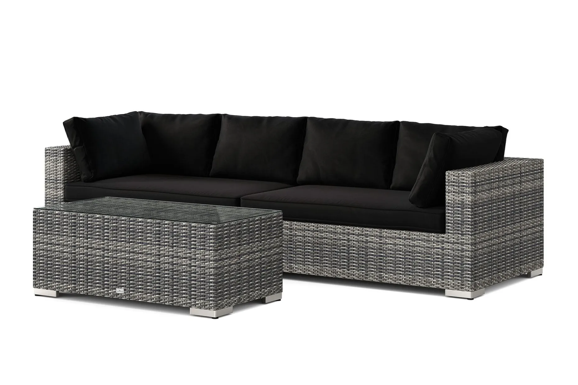 Bahamas utesofa 4-seters med bord