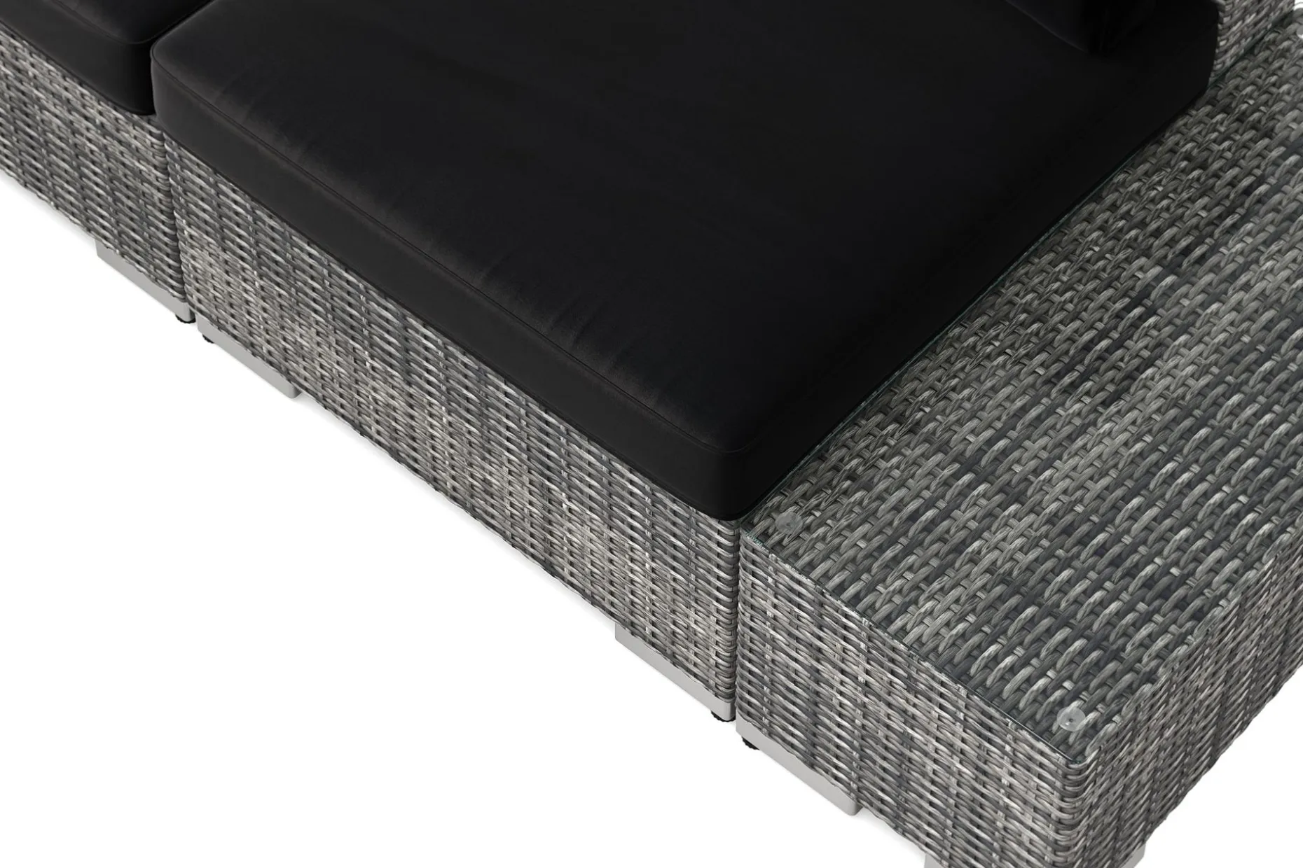 Bahamas utesofa 3-seters med bord med hylle
