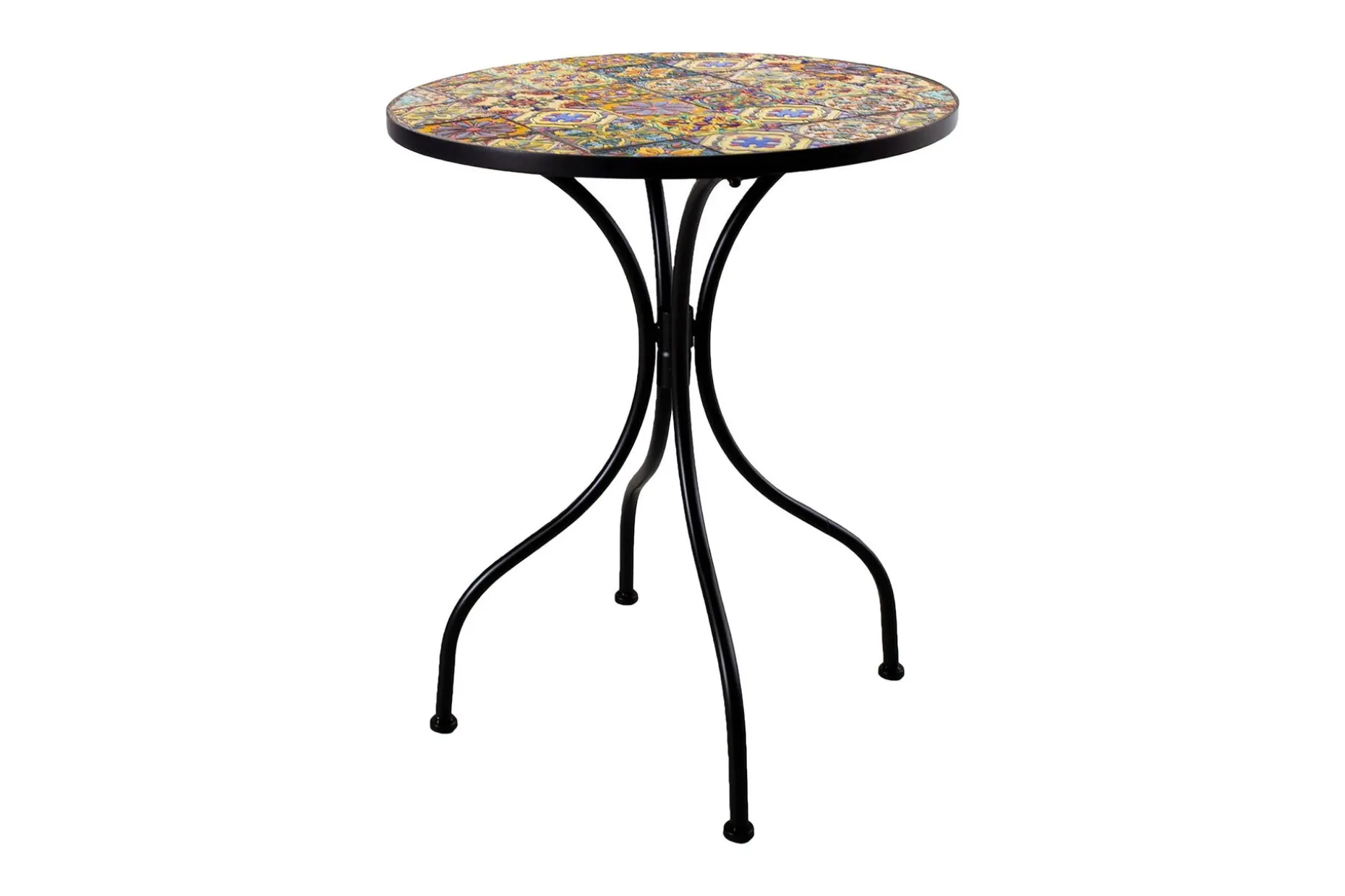 Balkongset Morocco Bord Och 2 Stolar Mosaik Black, Multicolor