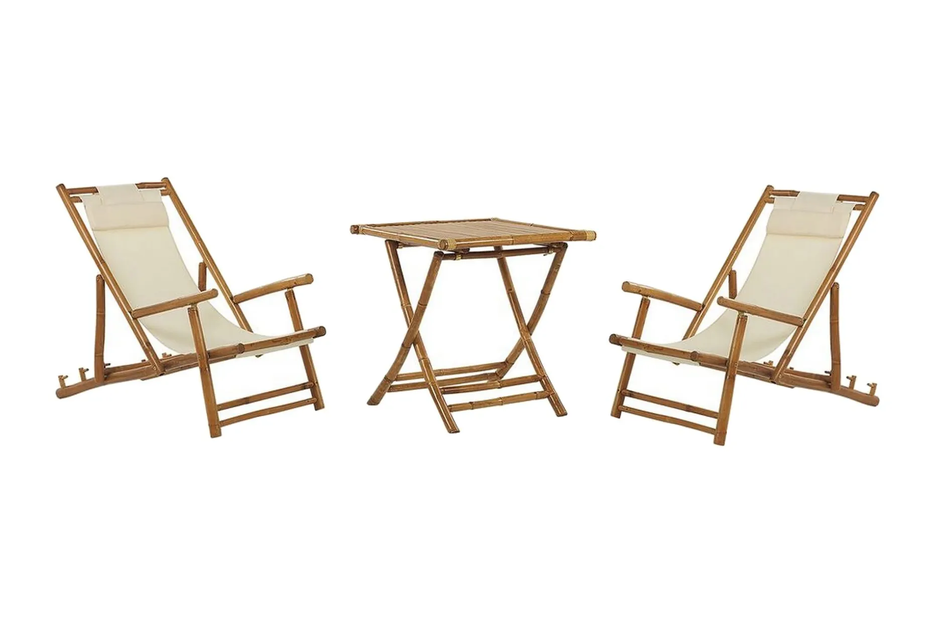 Balkongsett Hvit/ beige ATRANI / SPELLO