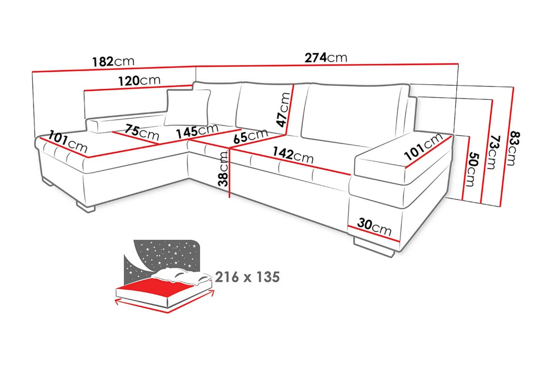 Bangkok Hjørnesofa Mini