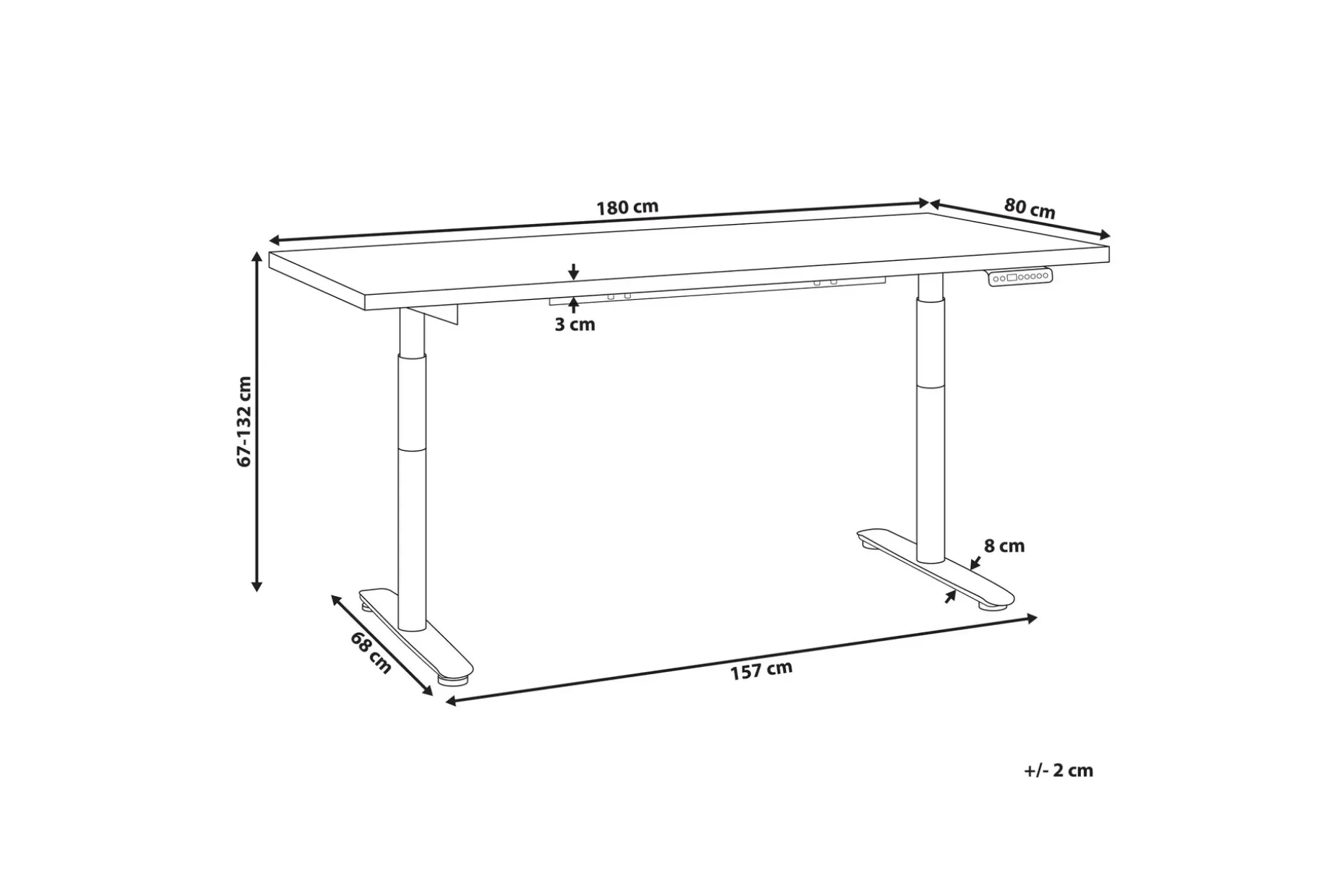 Banner Skrivebord 80x180 cm