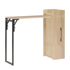 Barbord HOME4YOU Hedvig sammenleggbar 122x44,5x108 cm ask/svart