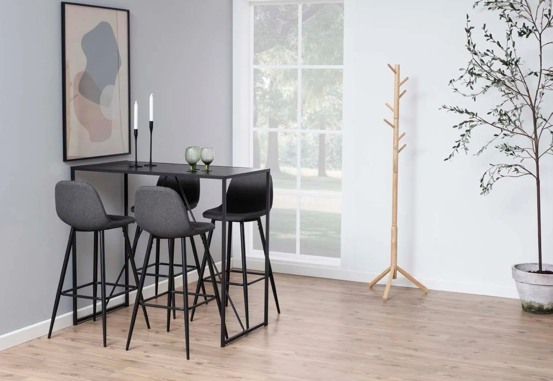 Barbord HOME4YOU Seaford 120x60x105 cm svart