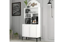 Bar Kaffeskap Hazim To Hvit / Svart