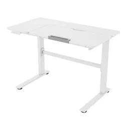 Barneskrivebord HOME4YOU Ergo Kid med 1 motor 112x60x56-80 cm hvit