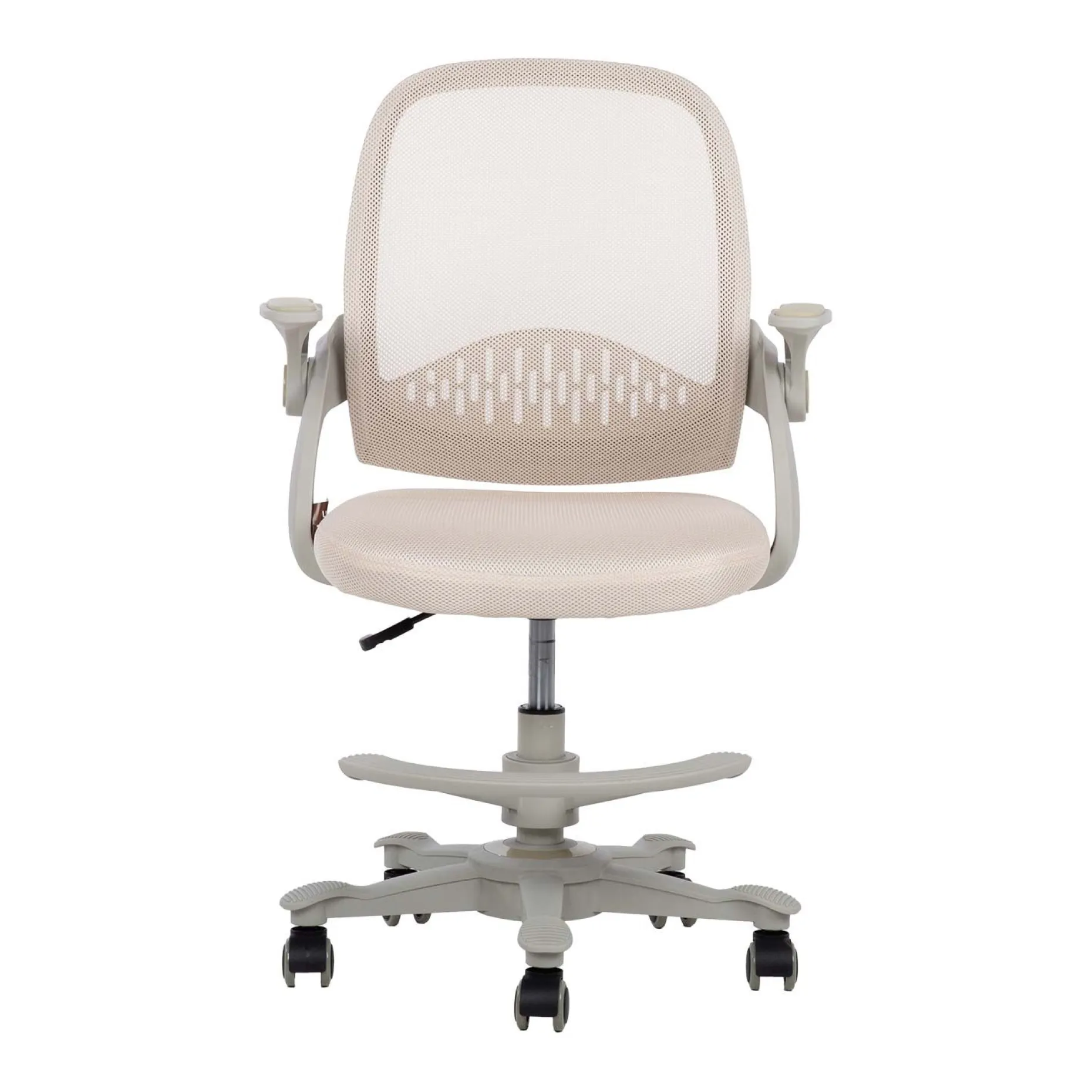 Barneskrivebordsstol HOME4YOU Emmy med fotskammel Beige