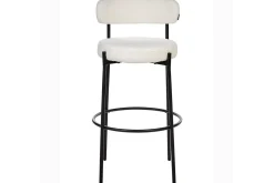 Barstol Beliani Allison set om 2 Beige-Svart White