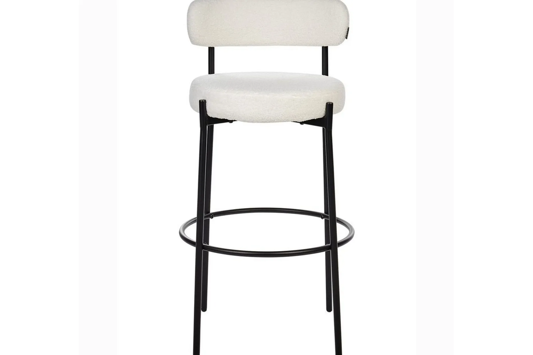 Barstol Beliani Allison set om 2 Beige-Svart White