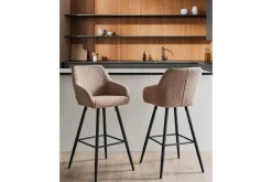 Barstol Casmalia sett av 2 Beige/svart