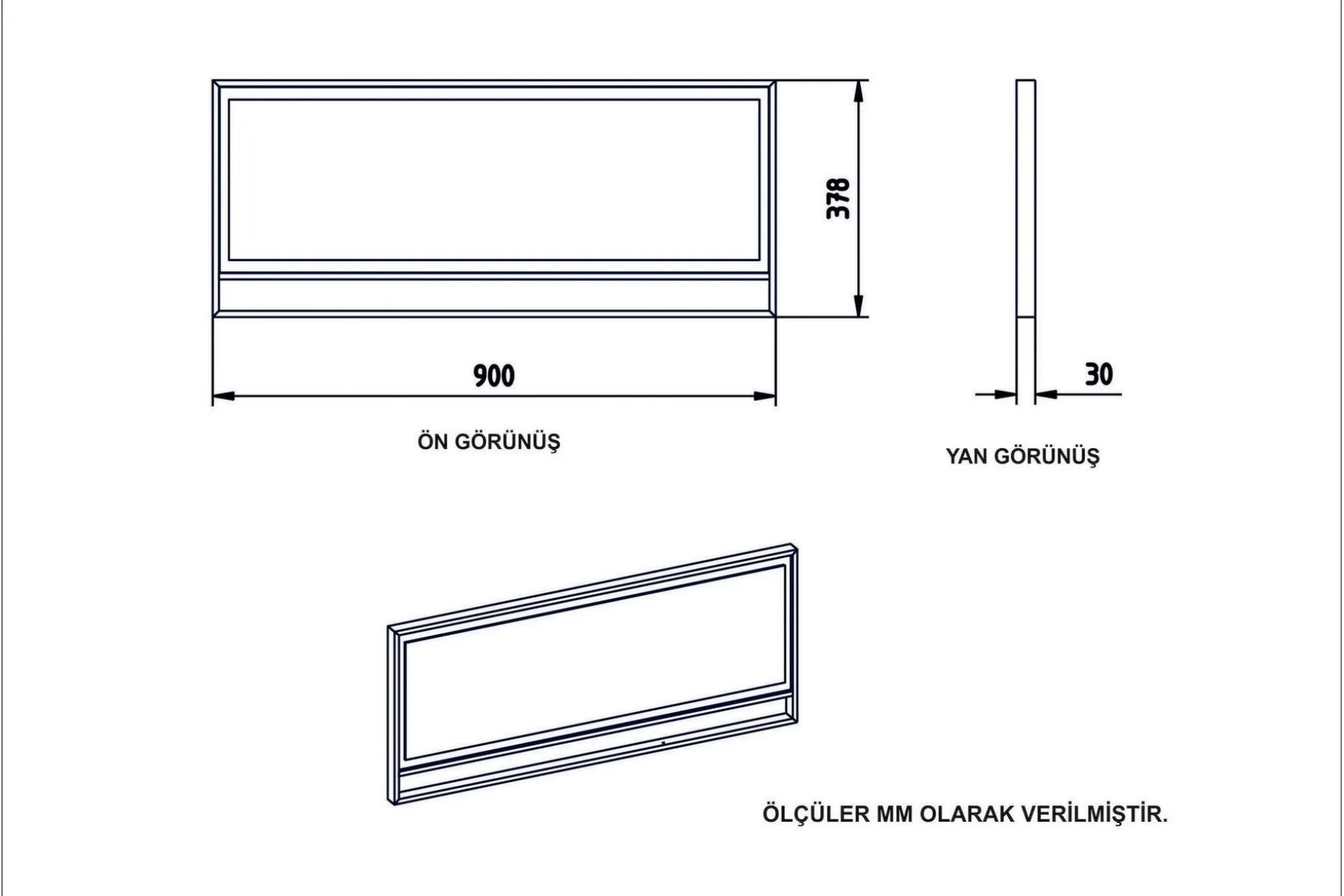 Bascle Speil 90 cm