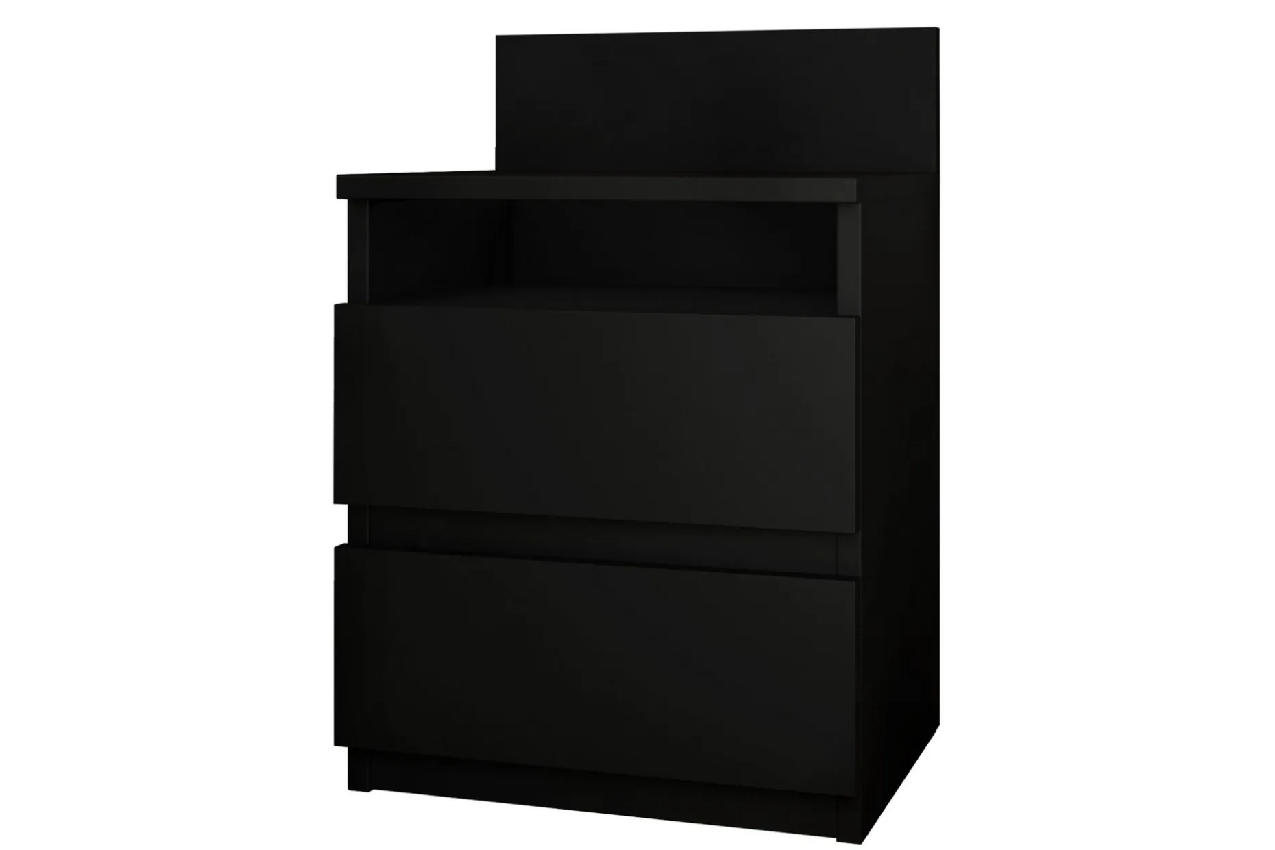 Basildon Nattbord 40 cm med Oppbevaring 2 Skuffer + Hylle