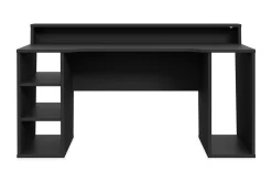 Bays Gaming Skrivebord 160 cm med Oppbevaring 2 Hyller