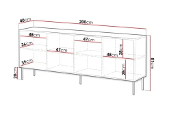 Belonger Kommode 200 cm
