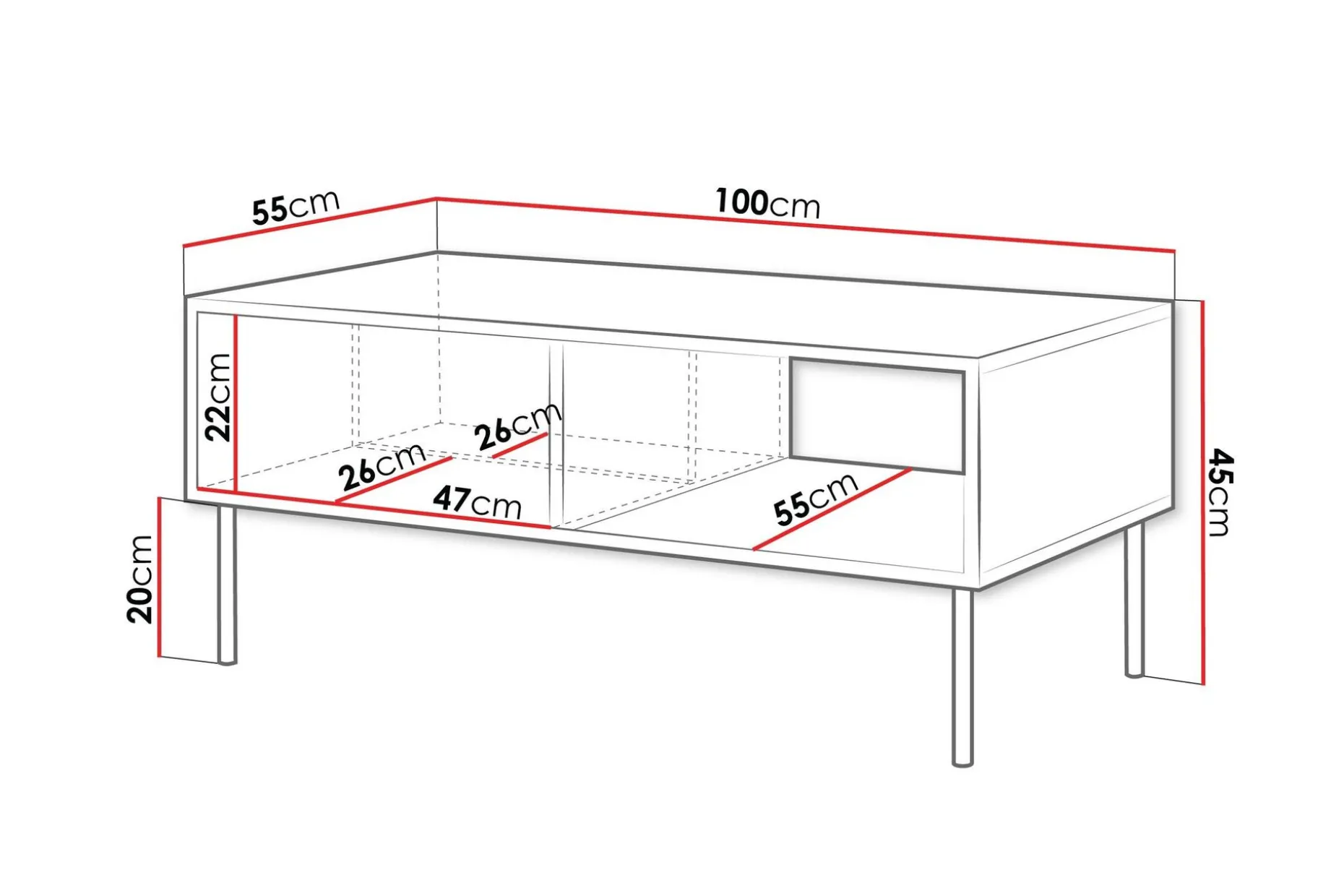 Belonger Sofabord 100 cm