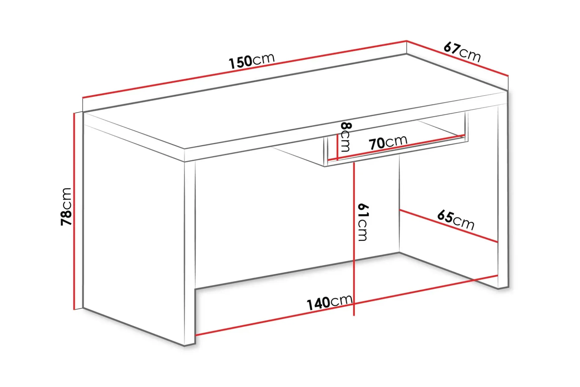 Benavila Skrivebord 150 cm