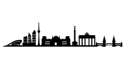 Berlin Skyline Veggdekor