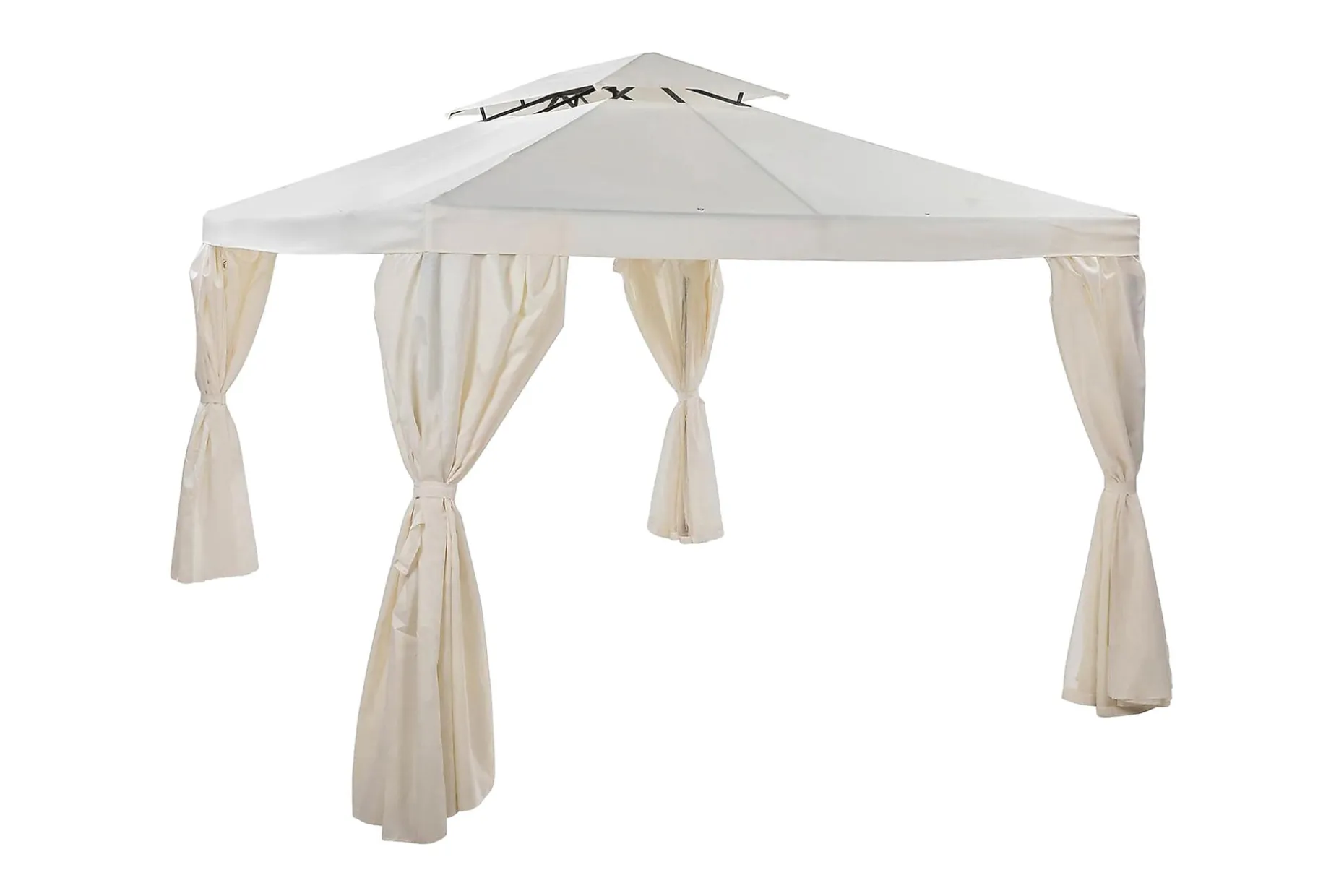 Bermuda komplett paviljong inkl. tak og vegger 3x4 m – Offwhite