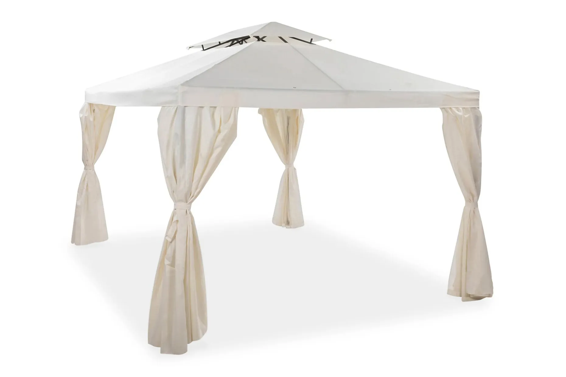 Bermuda komplett paviljong inkl. tak og vegger 3x3 m – Offwhite