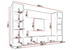 Bernice TV-skap 38x150 cm