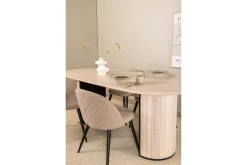 Biana Spisegruppe 200 cm Oval inkl. 4 Velvets Stoler