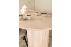 Biana Spisegruppe 200 cm Oval inkl. 4 Velvets Stoler