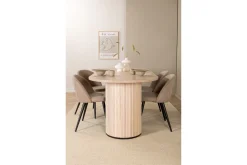 Biana Spisegruppe 200 cm Oval inkl. 4 Velvets Stoler