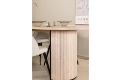 Biana Spisegruppe 200 cm Oval inkl. 4 Valera Cordfløyelstole