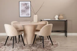 Biana Spisegruppe 100 cm Rund inkl. 4 Velvets Stoler