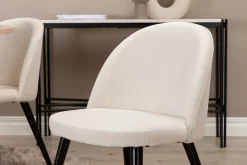 Biana Spisegruppe 110 cm Rund inkl. 4 Valera Cordfløyelstole