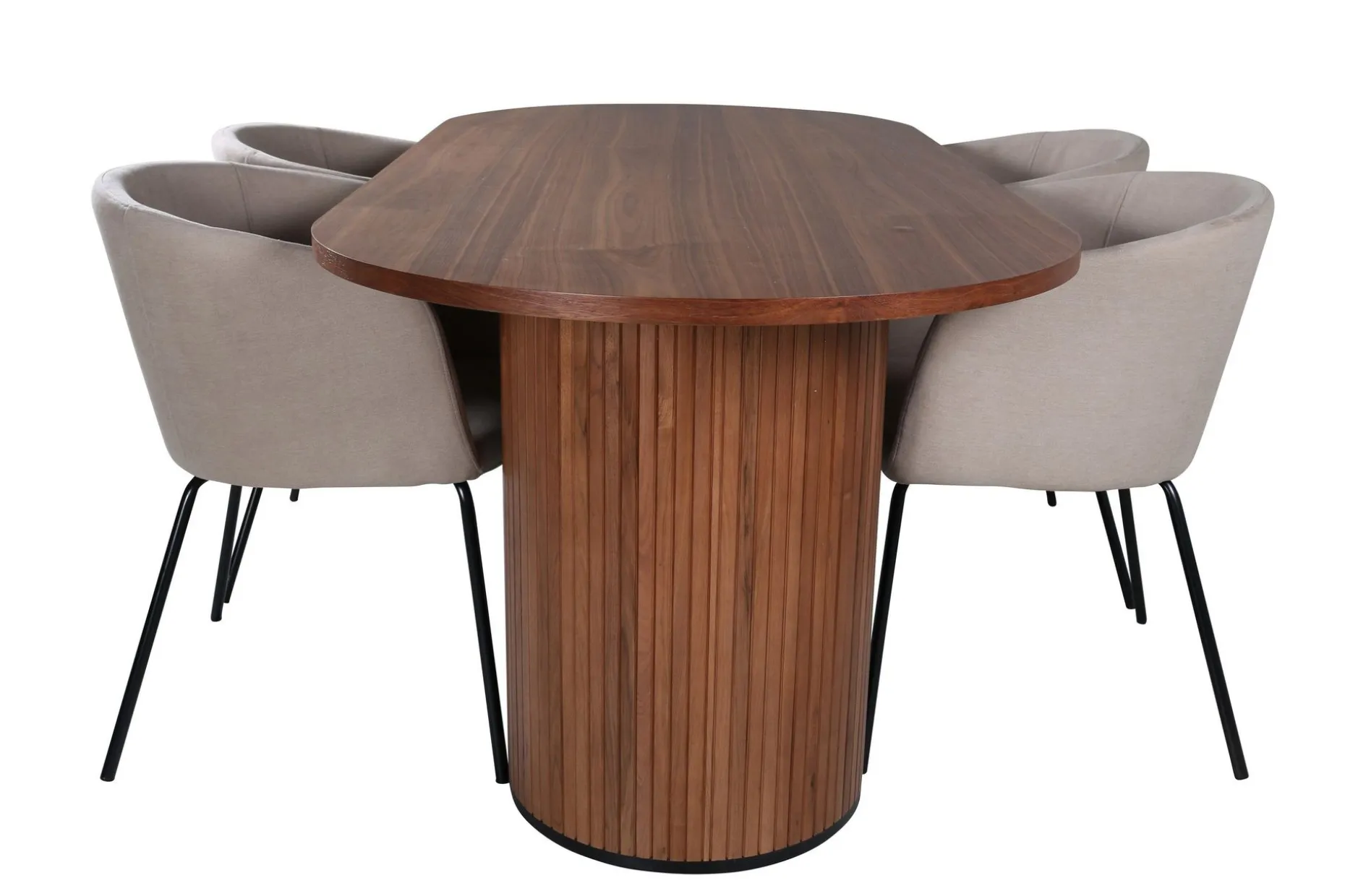 Bianca Matgruppe 200 cm Oval med 4 Berit stoler