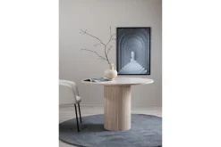 Bianca Spisebord 110 cm Rundt Beige
