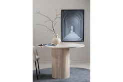 Bianca Spisebord 110 cm Rundt Beige
