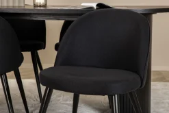 Bianca Spisegruppe 200 cm Oval med 4 Velvet Stoler