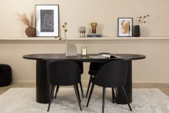 Bianca Spisegruppe 200 cm Oval med 4 Velvet Stoler