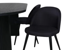 Bianca Spisegruppe 200 cm Oval med 4 Velvet Stoler