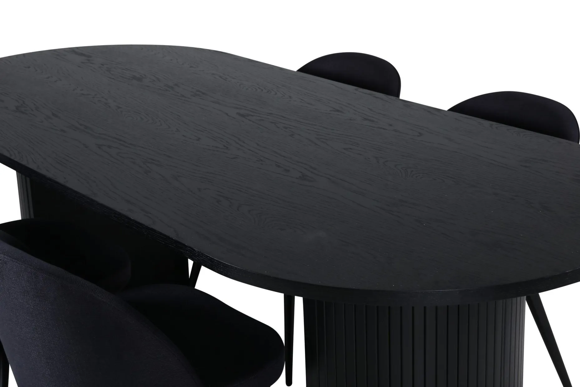 Bianca Spisegruppe 200 cm Oval med 4 Velvet Stoler