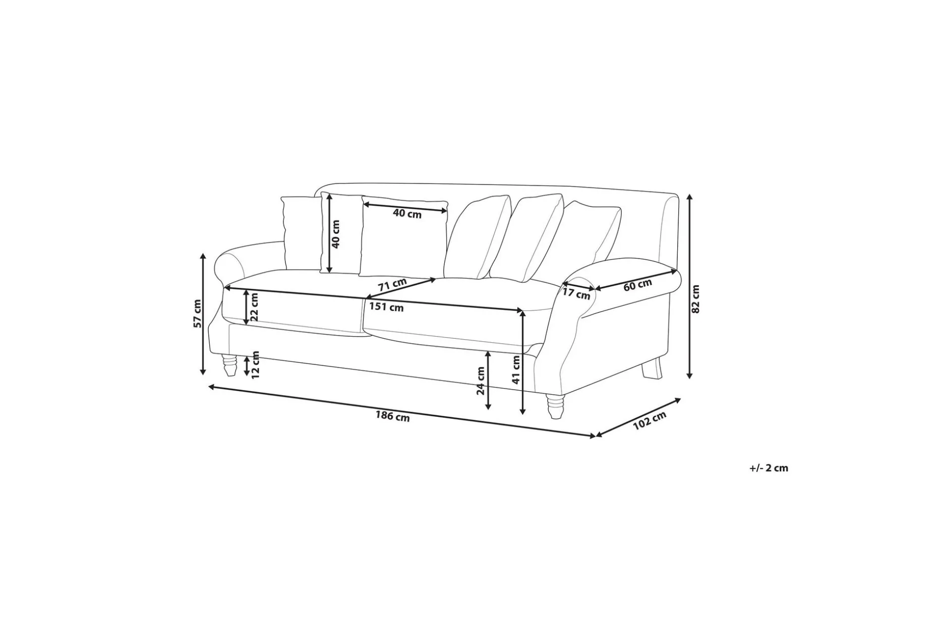 Bijan Sofa 2-seter