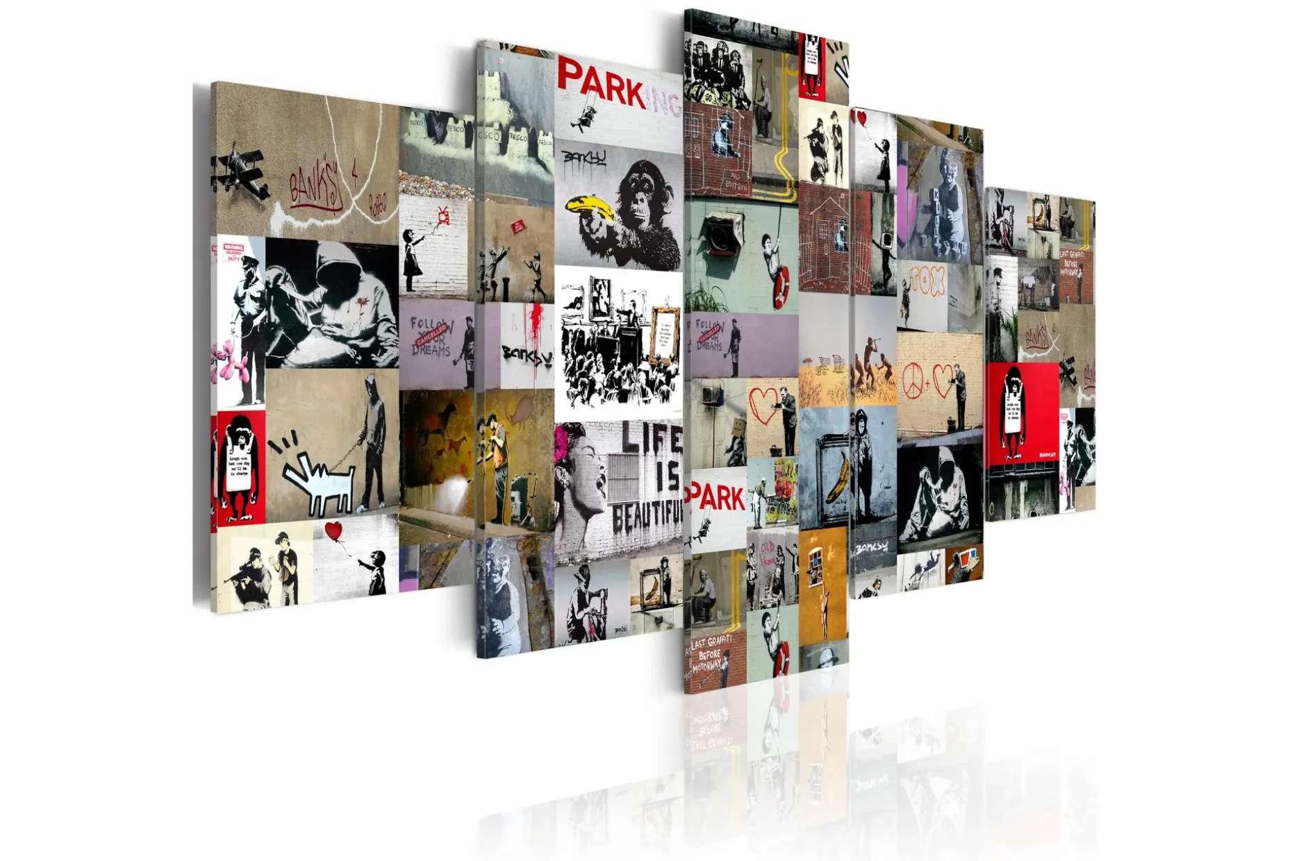 Bilde Art Of Collage Banksy Iv 200x100