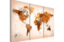 Bilde Map Of The World Desert Storm Triptych 120x80