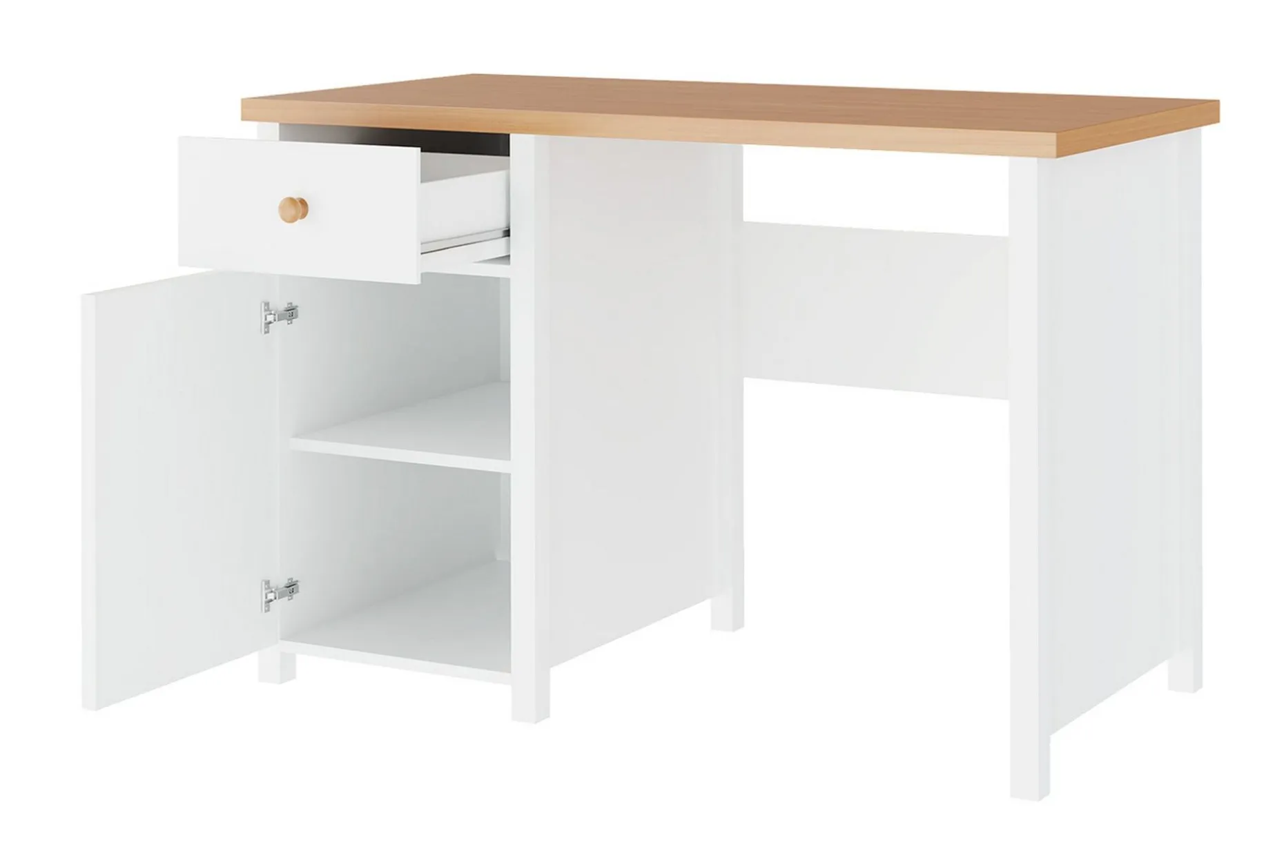 Bioley Skrivebord 110 cm med Oppbevaringsskuff + Skap