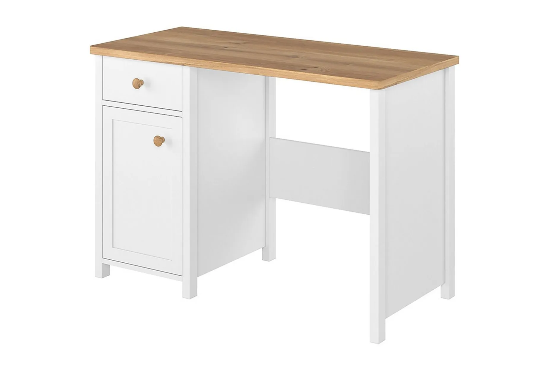 Bioley Skrivebord 110 cm med Oppbevaringsskuff + Skap